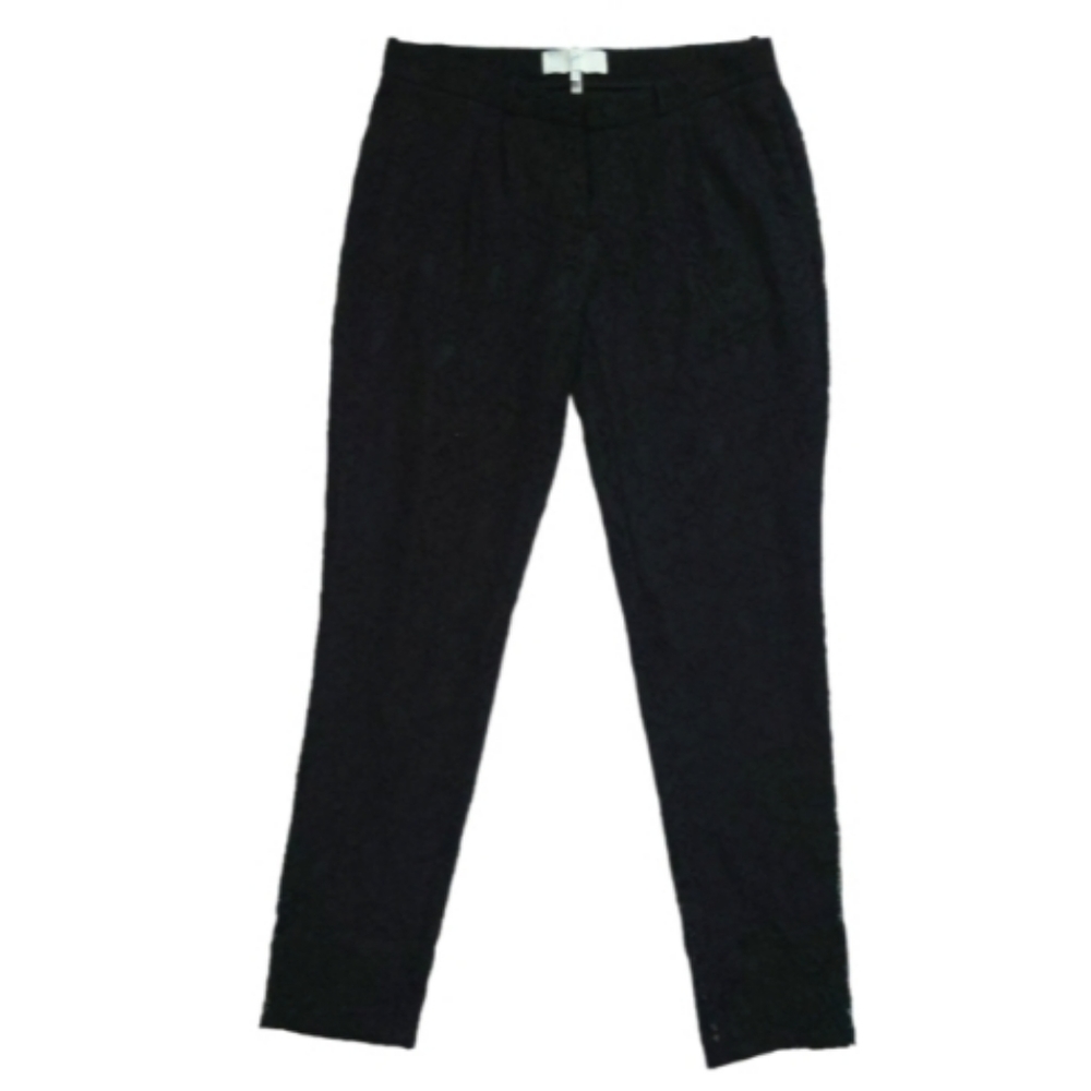 JOIE Black Lace Straight Leg Trousers size S